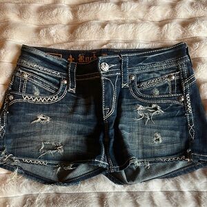 Rock Revival Women's Blue Denim Shorts size 28
